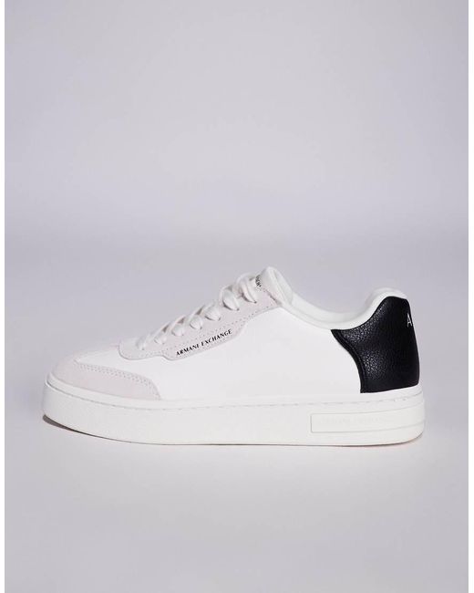 ARMANI EXCHANGE Black Logo Sneakers