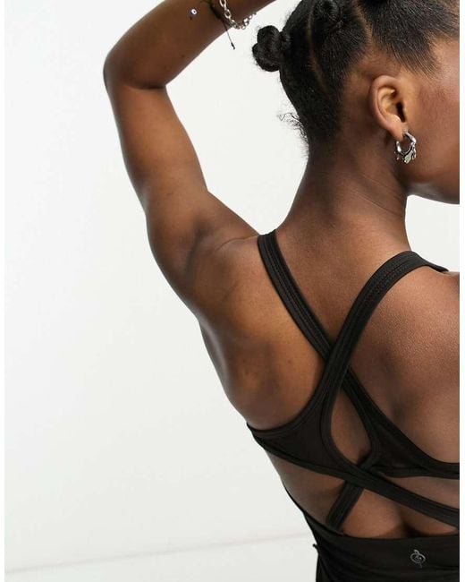 Stradivarius Black Scoop Neck Unitard