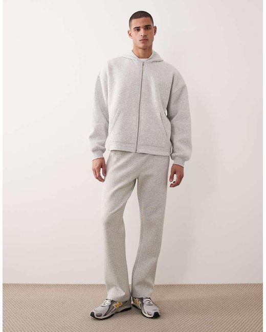 ASOS Gray Extreme Oversized Hoodie With Fixed Hem for men