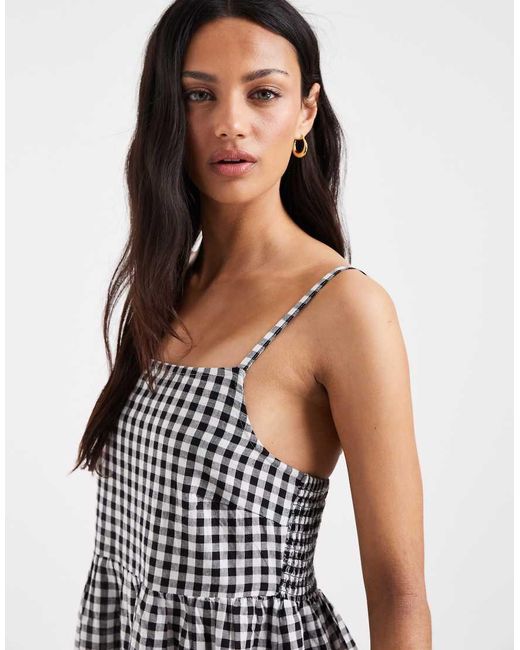 Pieces White Seersucker Cami Maxi Dress