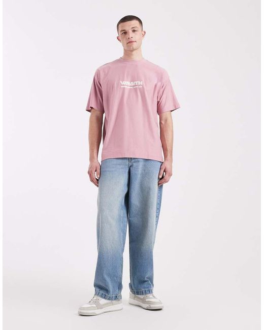 Cotton On Pink Box Fit Graphic T-Shirt for men