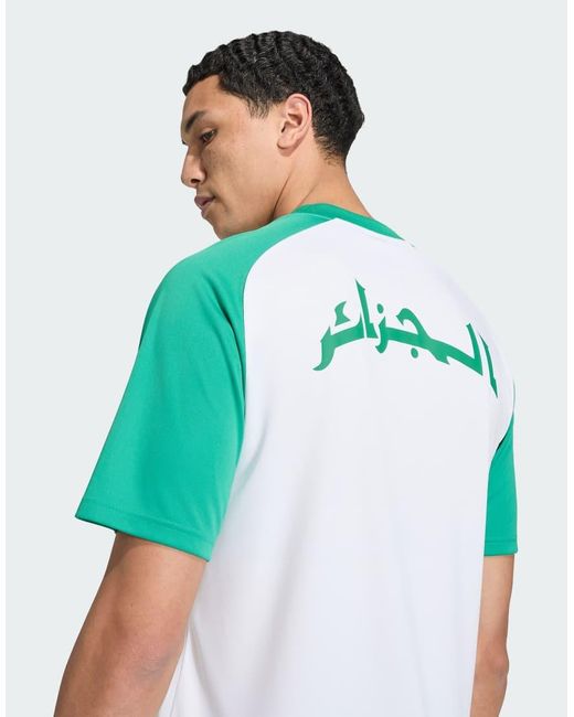 Adidas Originals Green Algeria 26 Home Pre-Match Jersey for men