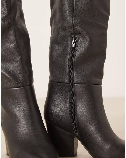 ALDO Natural Kaely Wide Leg Western Detail Knee High Boots