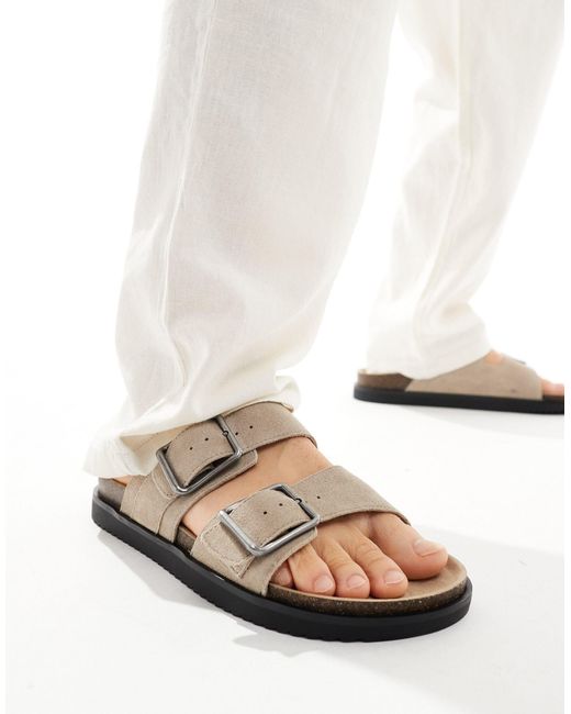 Pull&Bear White Chunky Strap Sandal for men