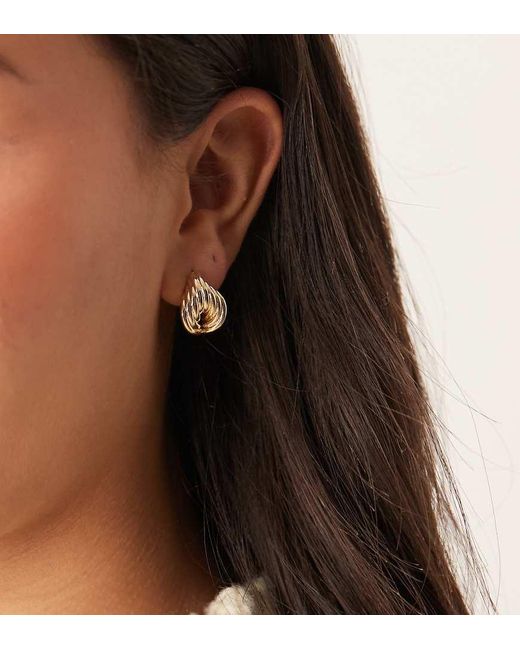 Orecchini Placcati Con Design Affusolato E Zigrinato di Accessorize in Brown