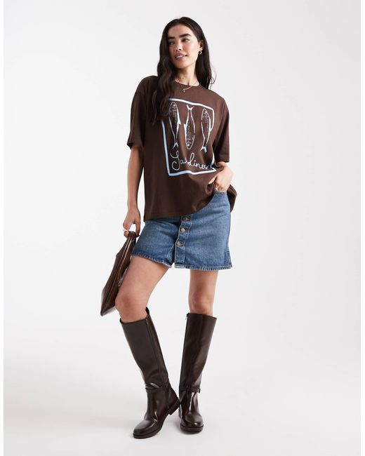 Threadbare Black – kurzärmliges t-shirt aus baumwolle