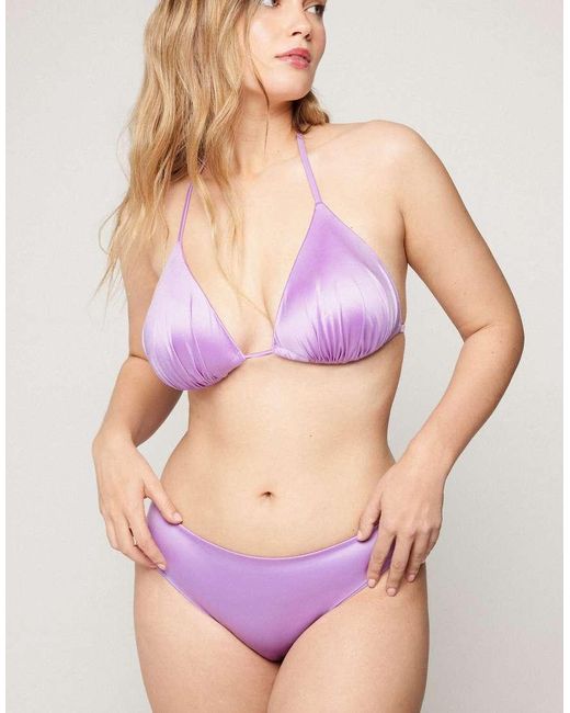 Tezenis Purple Shiny Glam Bikini Top