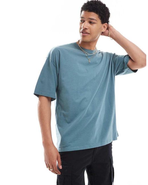 Hollister Blue baggy T-shirt for men