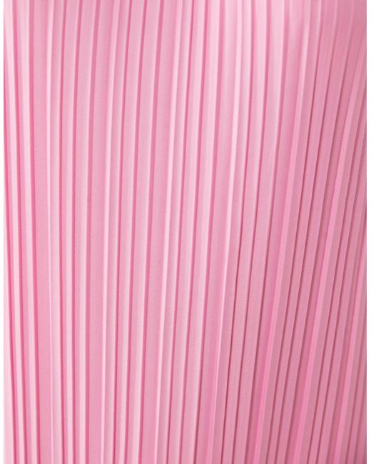 Vila Pink High Neck Plisse Maxi Dress