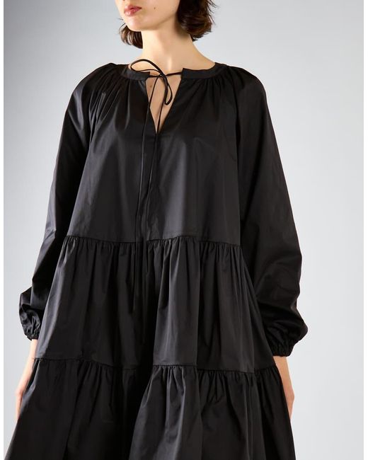 Glamorous Black Puff Sleeve V-Neck Maxi Dress