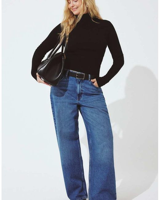 NA-KD Blue Alley High Waist Wide Jeans