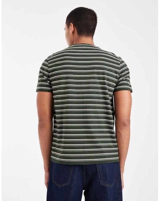 T-Shirt A Righe di New Look in Green da Uomo