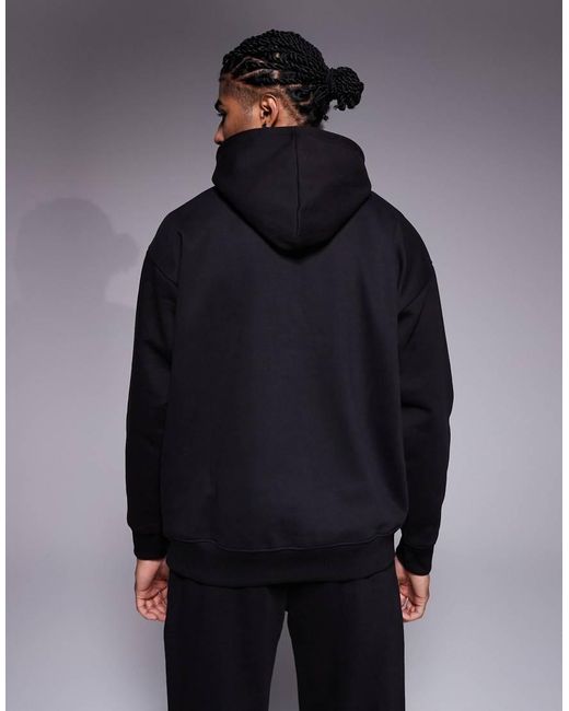 Courtside Blue Oversized Pullover Hoodie for men