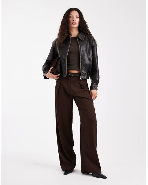 Wednesday's Girl Black Wednesdays Girl Faux Leather Oversized Jacket