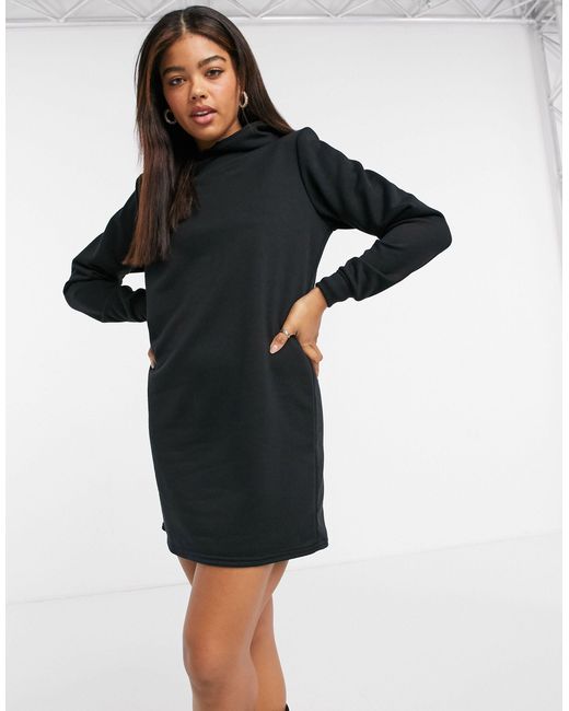 ASOS Padded Shoulder Hoodie Sweat Dress 