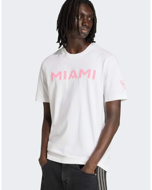 Adidas Originals White Inter Miami Cf T-Jersey for men
