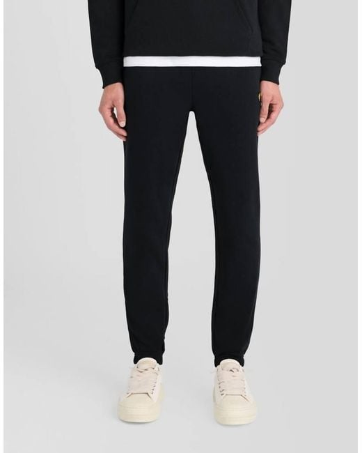 Lyle & Scott Black Mid Bottoms Slim Sweatpant for men
