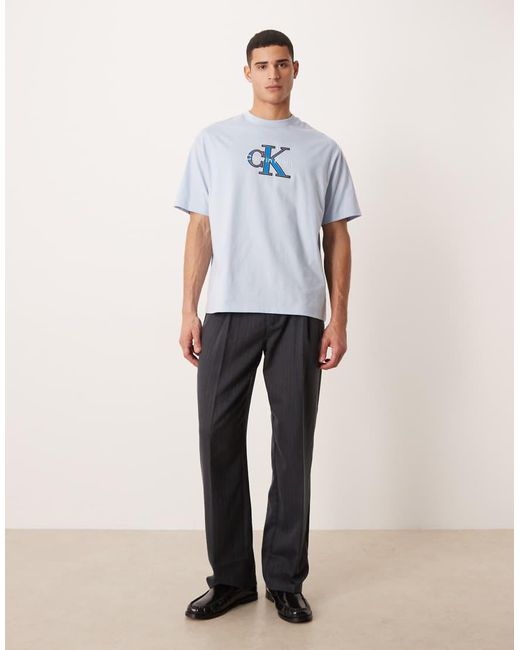 Calvin Klein Blue Monologo Elevated T-shirt for men
