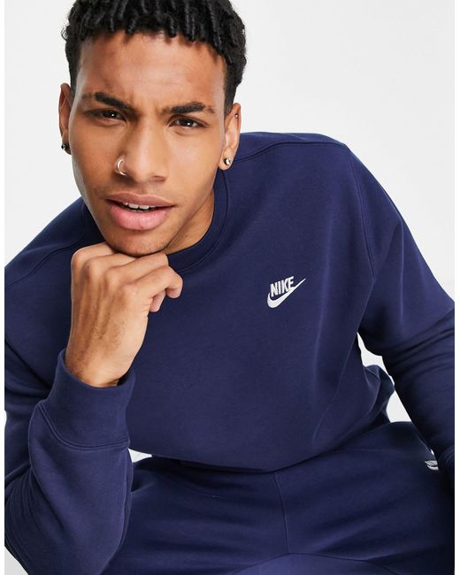 Nike Baumwolle Sportswear Club Fleece Rundhalsshirt in Blau für Herren |  Lyst AT