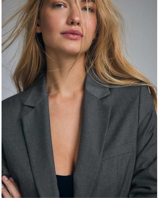 Stradivarius Blue Button Blazer