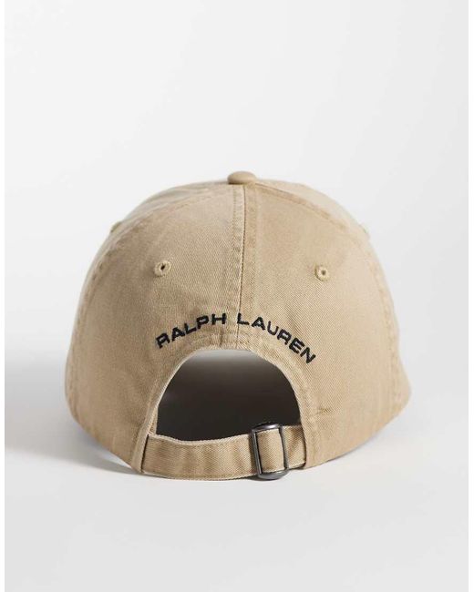Polo Ralph Lauren Natural Sports Flag Logo Baseball Cap for men