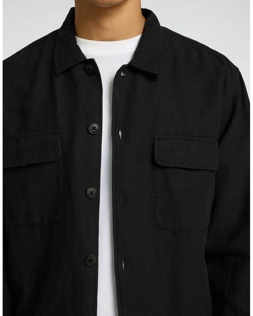 SELECTED Black Overshirt for men