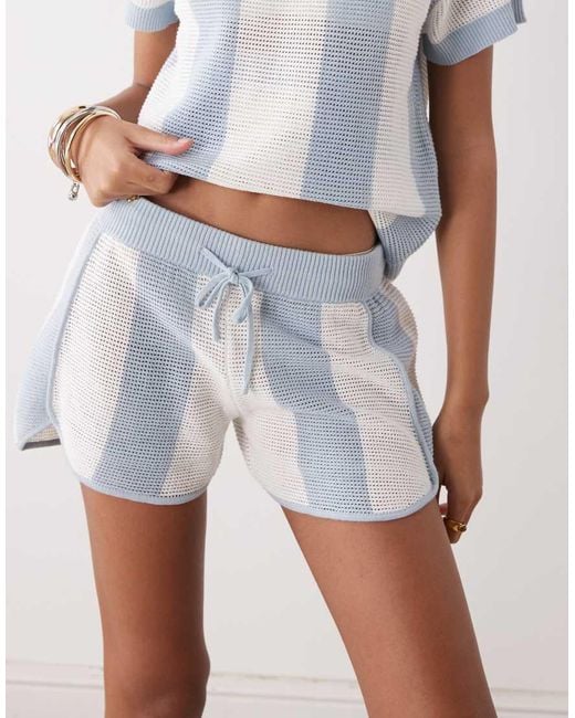 Collusion Gray Knit Textured Shorts