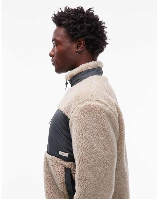Element Gray Oak Sherpa Zip Through Fleece for men