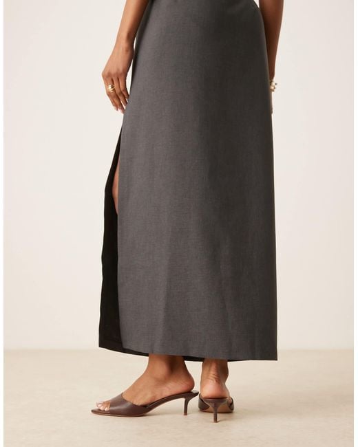 Sandales ouvertes en cuir à talon - profond Mango en coloris Brown