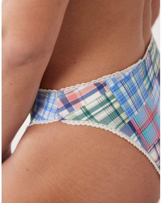 Abercrombie & Fitch Blue Mid Rise Bikini Bottom