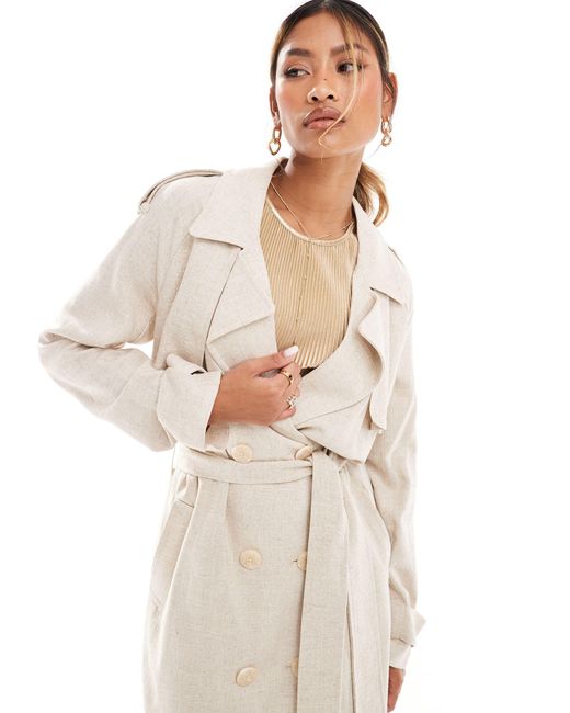 River Island Natural Belted Trench Coat