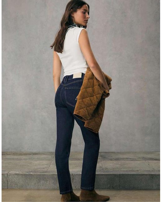 Stradivarius Blue D10 Slim Fit Mom Jeans