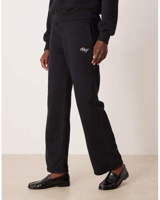 Abercrombie & Fitch Black Side Logo High Rise Relaxed joggers Co-ord