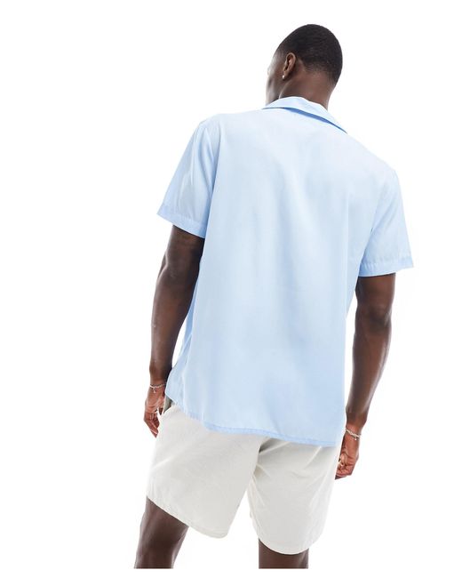 Another Influence Blue Beach Shirt for men