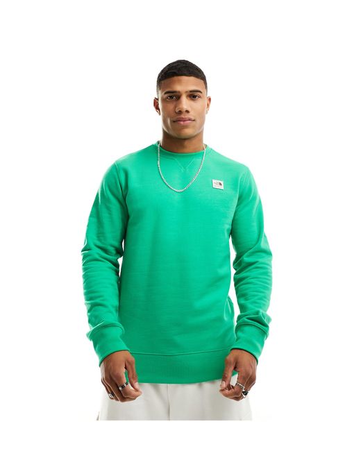 The North Face Green Heritage Patch Sweatshirt for men