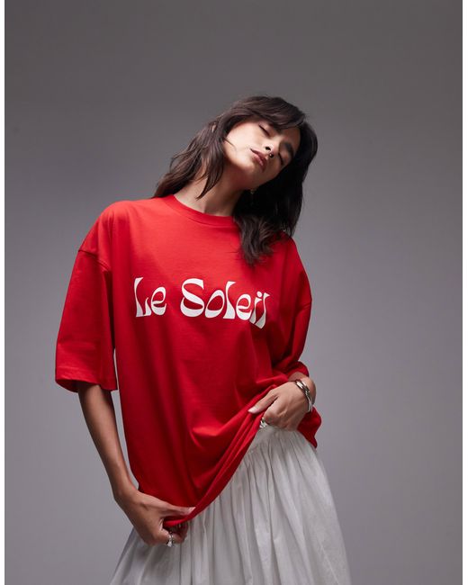 TOPSHOP Red – oversize-t-shirt