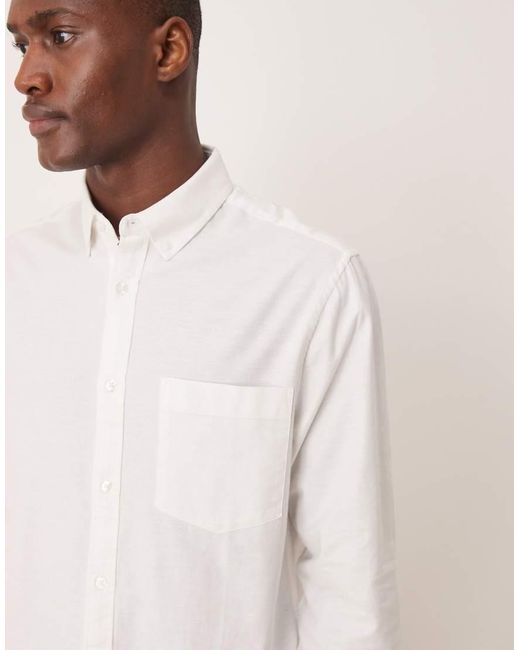 Camisa Blanca Extragrande De Estilo Años 90 De Mezcla De Lino De ASOS de hombre de color Natural