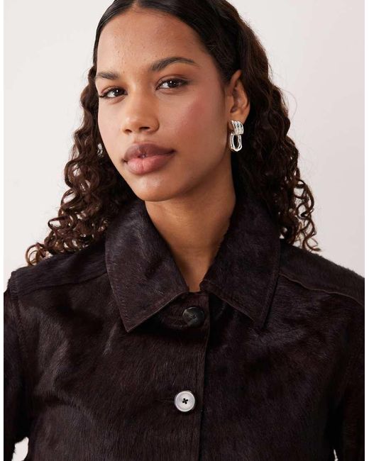Mango Black 100% Leather Jacket Co-ord