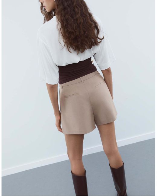 Stradivarius Gray – elegante shorts