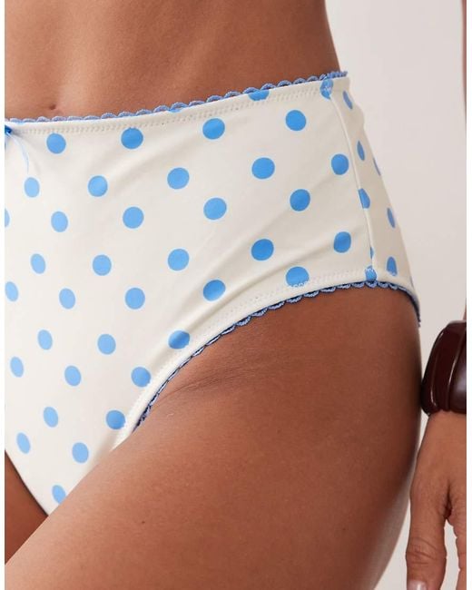 Peek & Beau White High Waist Bikini Bottom