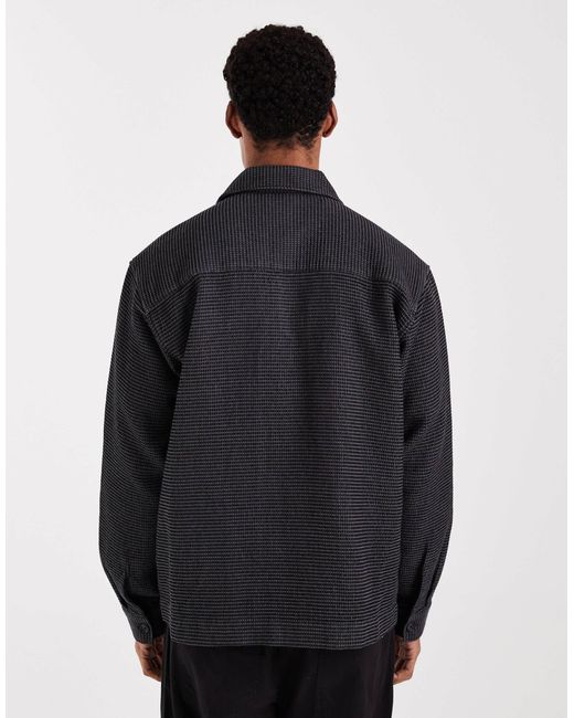 Jack & Jones Blue Premium Waffle Overshirt for men