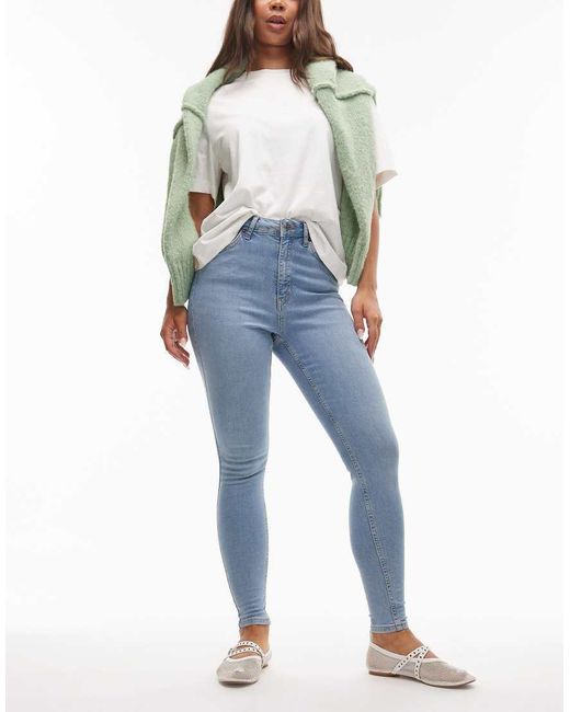Topshop Hourglass Blue Jamie High Skinny Jean