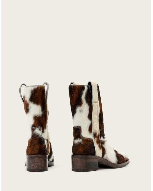 AllSaints Black Terri Mid Length Boot