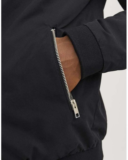 Jack & Jones Black Bomber Jacket for men
