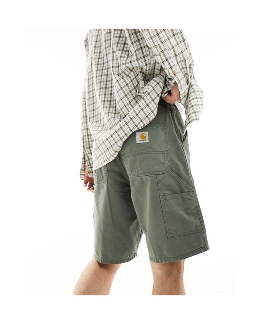 Carhartt Green Single Knee Shorts for men
