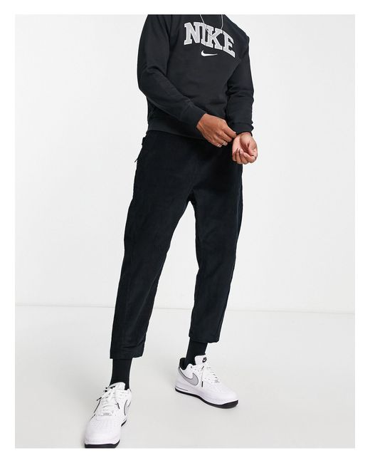 Nike – schmal zulaufende cordhose mit kurzem schnitt in Schwarz für Herren  | Lyst DE