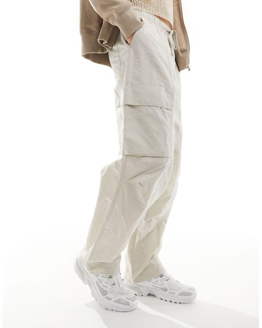 Pantalon cargo parachute - écru Pull&Bear pour homme en coloris White
