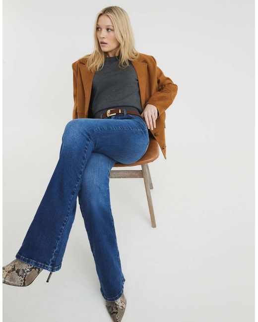 River Island Blue Denim Mid Rise Bootcut Jeans