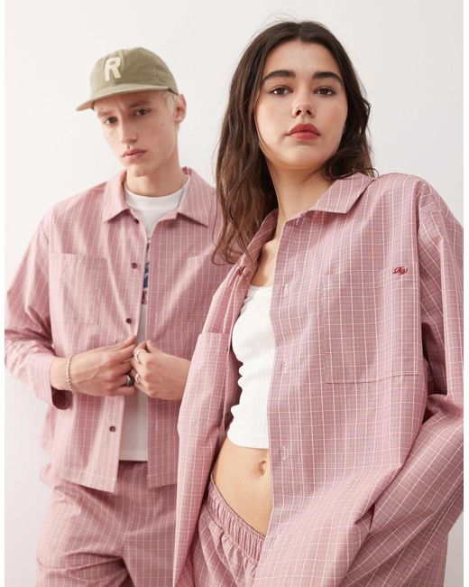 Reclaimed (vintage) Pink Unisex Boxy Shirt