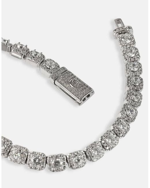 CERNUCCI White Clustered Tennis Bracelet for men